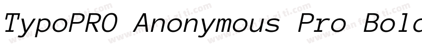 TypoPRO Anonymous Pro Bold字体转换